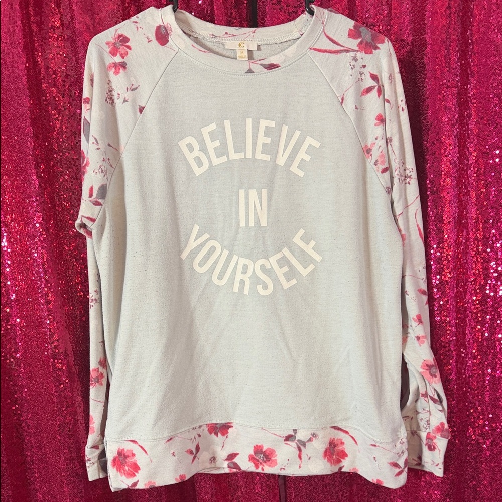 Floral Believe in Yourself Women's Top